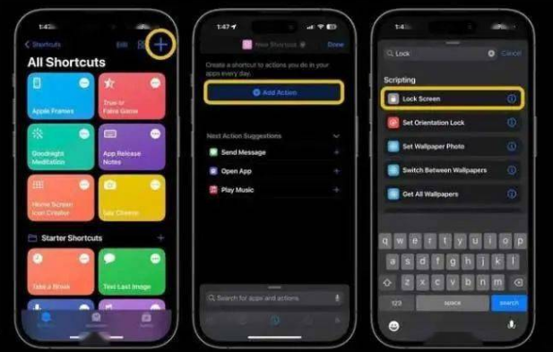 张店苹果14锁屏维修店分享iPhone14升级iOS16.4后如何创建锁屏快捷方式 